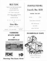 Miles Tiling, Evansville Feed Mill, Farmers State Bank, Evansville Cafe, Douglas County 1981